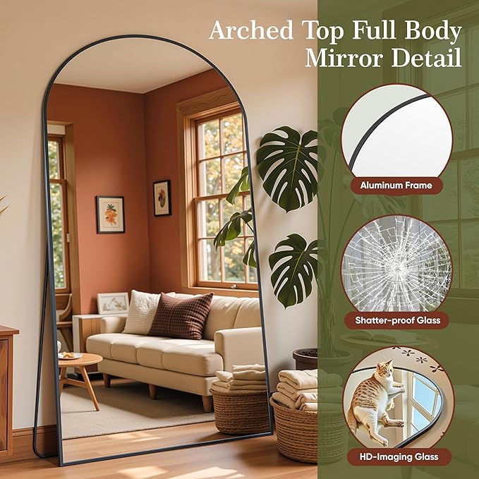 Full Length Mirror, Oversized Floor Mirrors, Leaning Free Standing Mirrors - Image 5
