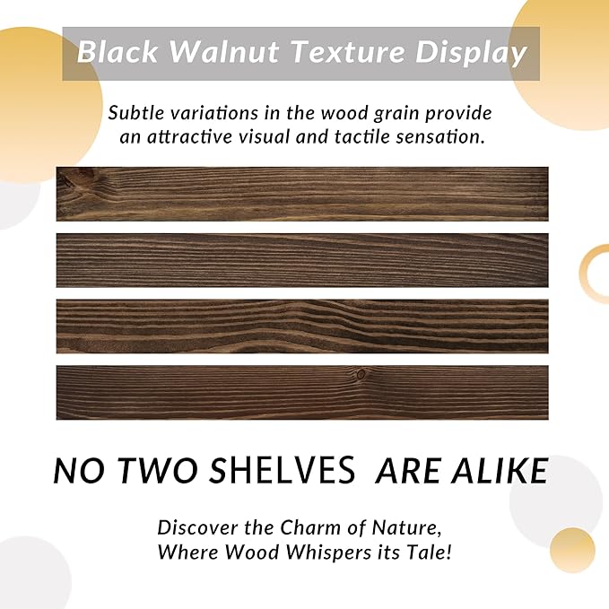 Rusitc Floating Shelves 48 inch Long 8 "deep Set of 1, Heavy Duty Wood Wall - Image 7