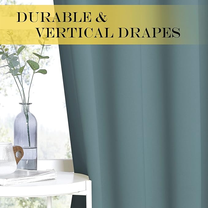 NICETOWN Blackout Curtains 72 inches Long, Grommet Privacy Window Treatment - Image 4