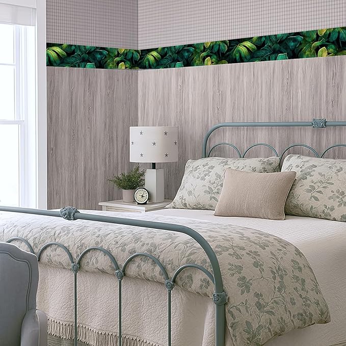 Tropical Leaf Wallpaper Border 196x4 Inch Peel and Stick Wall Border Self - Image 7