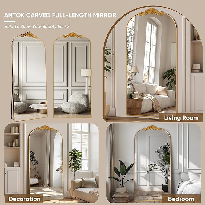 Antok Arched Full Length Mirror, Full Body Mirrors - Image 7