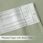 MIULEE Sage Green Back Tab Blackout Curtains 72 Inch Length 2 Panels Set - Image 4
