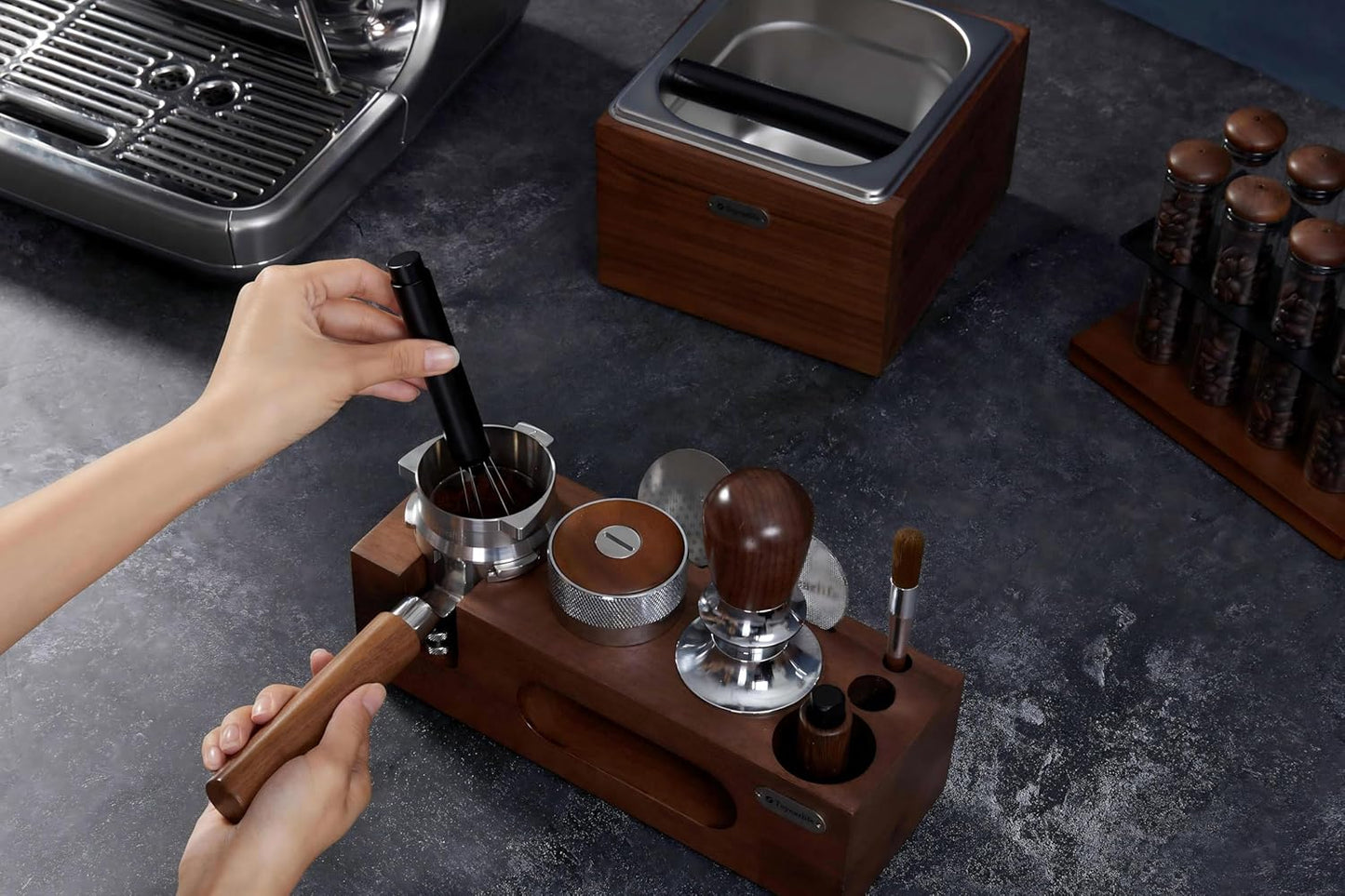 54mm bottomless portafilter for Breville Barista Express(BES870) Pro Touch Bambino Infuser Duo Temp Espresso Accessories Includes Naked Basket Stainless Steel