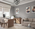Guvana Grasscloth Peel and Stick Wallpaper Grey Textured Contact Paper Modern - Image 5