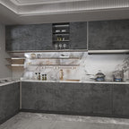 16"×354" Grey Blue Concrete Contact Paper 3D Extra Thick Faux Cement Concrete - Image 8