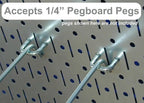 Wall Control Pegboard 16in x 32in Horizontal Galvanized Metal Pegboard Tool - Image 3