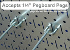 Wall Control Pegboard 16in x 32in Horizontal White Metal Pegboard Tool Board - Image 3