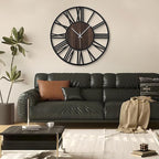 LEIKE Large Wall Clocks, Non Ticking, Battery Operated Rustic Round Modern Big - Image 6