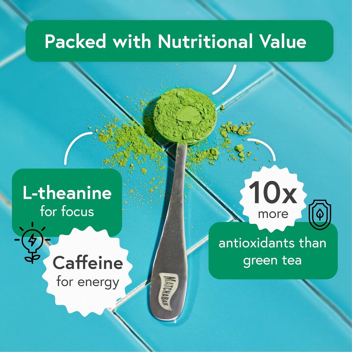 Matchabar Matcha Powder (30g) - Ceremonial Grade Authentic Japanese Matcha Green Tea - Matcha Green Tea Harvested in Japan - Matcha Tea Powder Latte - Zero Sugar, Vegan & 0 Calories