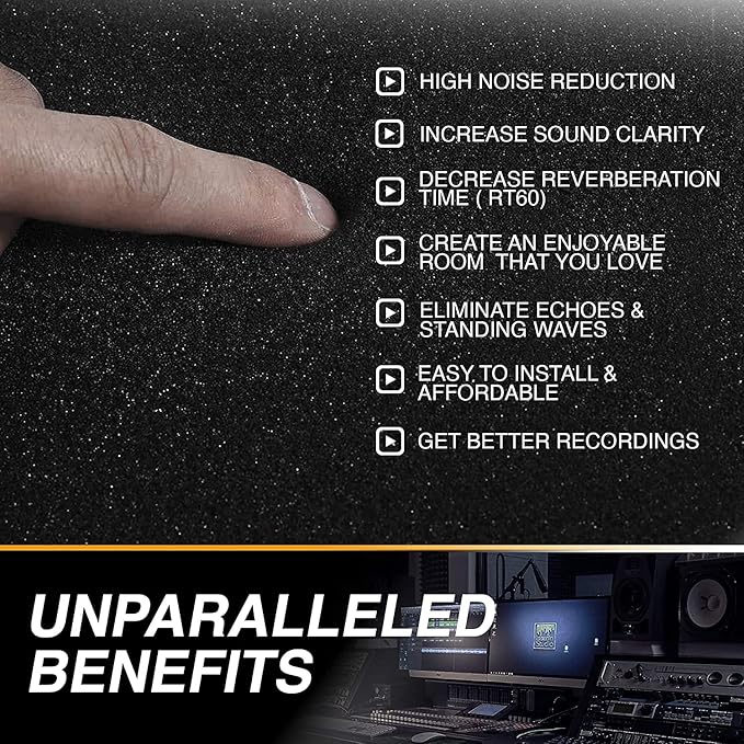 52 Pack Acoustic Panels 1 X 12 X 12 Inches - Image 4