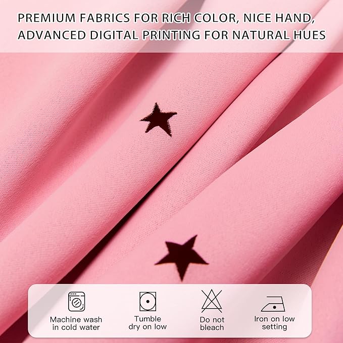 XiDi Curtains for Bedroom Decor Pink34/90/1 US - Image 5