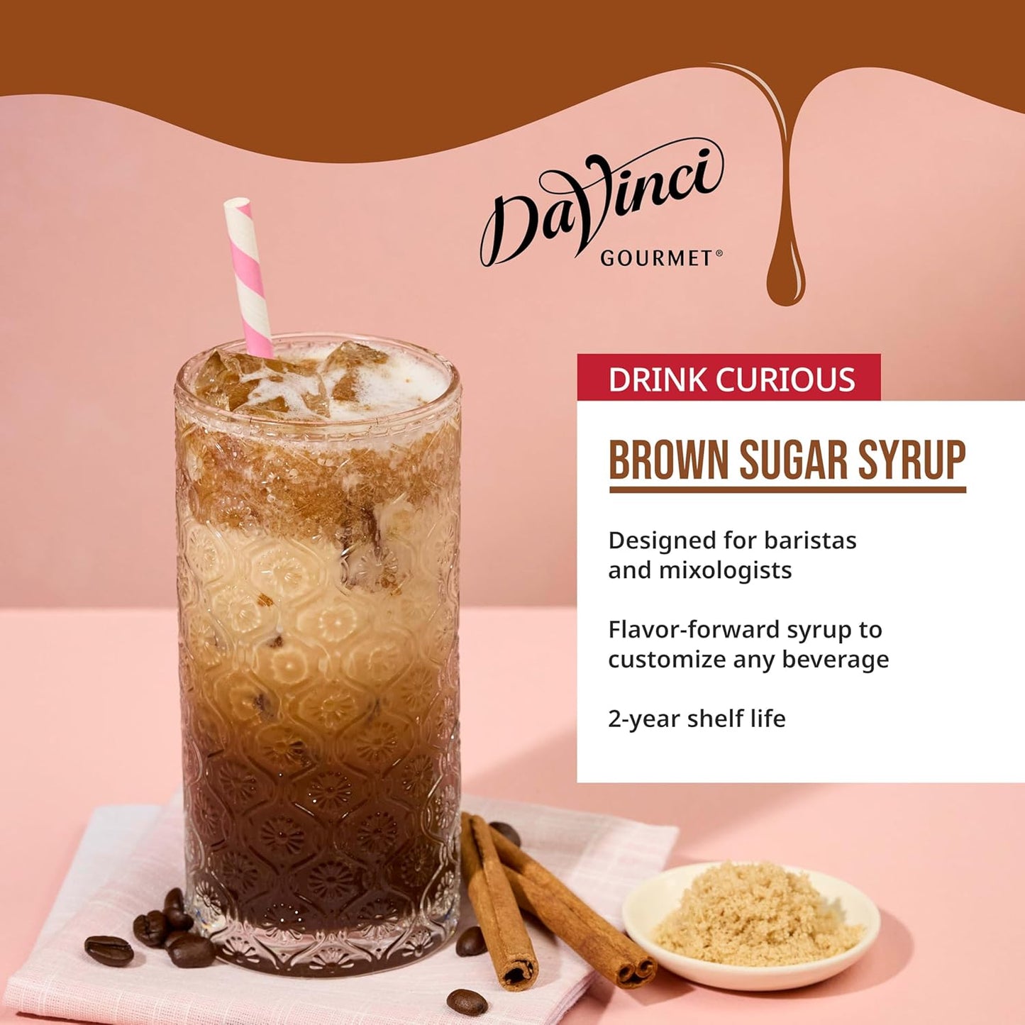 DaVinci Gourmet Brown Sugar Syrup, 25.4 Fluid Ounces (Pack of 1)