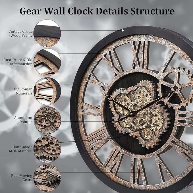 HOIBAI Large Wall Clock, Wall Clocks - Image 7