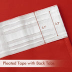 MIULEE Christmas Red Back Tab Blackout Curtains 108 Inch Long 2 Panels Set - Image 4
