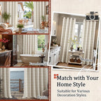 Lajode Sage Green Linen Blackout Curtains - Image 8