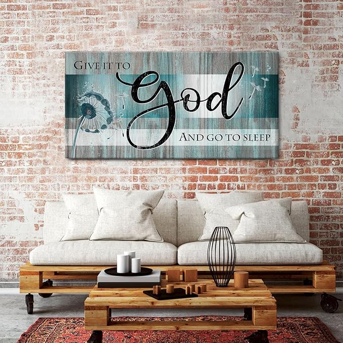 Extra Large Christian Wall Decor Scripture Wall Art Give It to God and Go to - Image 2