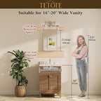 TETOTE Brushed Nickel Bathroom Mirror 16 x 24 Inch - Image 8