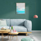 Yancorp Textured Fabric Emrald Green Peel and Stick Wallpaper - Image 5