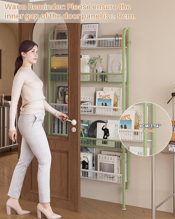 UMDONX Behind The Door Bathroom Shelf Narrow 5-Tier, Space-Saving Slim Storage - Image 3