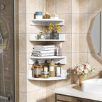 Alsonerbay White Corner Shelf Wall Mount, Large Wooden Shelves - Image 6