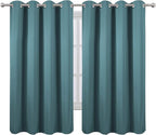 LEMOMO Sea Teal Blackout Curtains 66 x 63 Inch Length/Set of 2 Curtain - Image 2