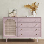 CRE8TIVE Pale Pink Grasscloth Peel and Stick Wallpaper - Image 5