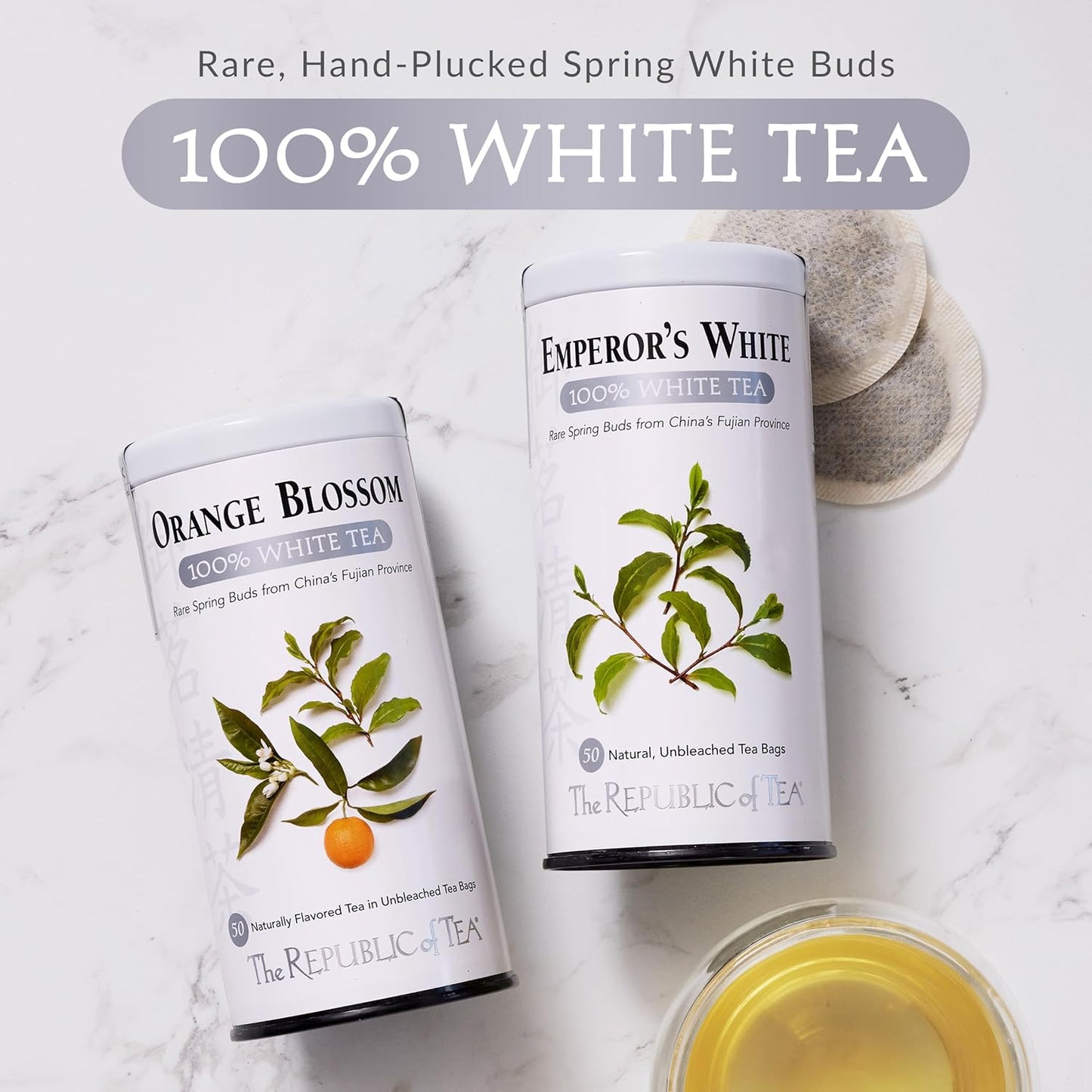 The Republic of Tea – Honey Mango 100% White Tea Bags, Steeps 250 Low-Caffeinated Cups