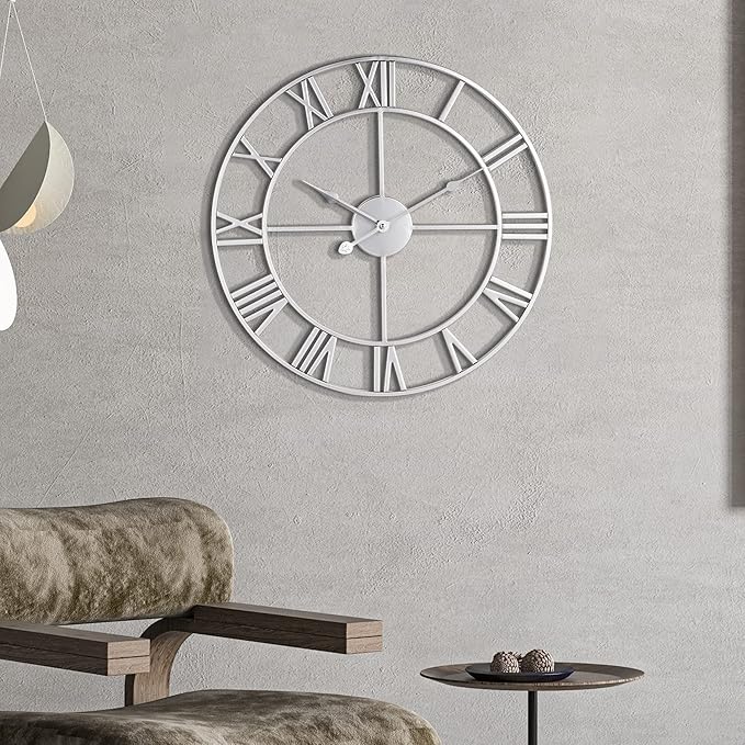 LEIKE 24" Modern Large Wall Clocks, Silent Non Ticking, Battery Operated - Image 7