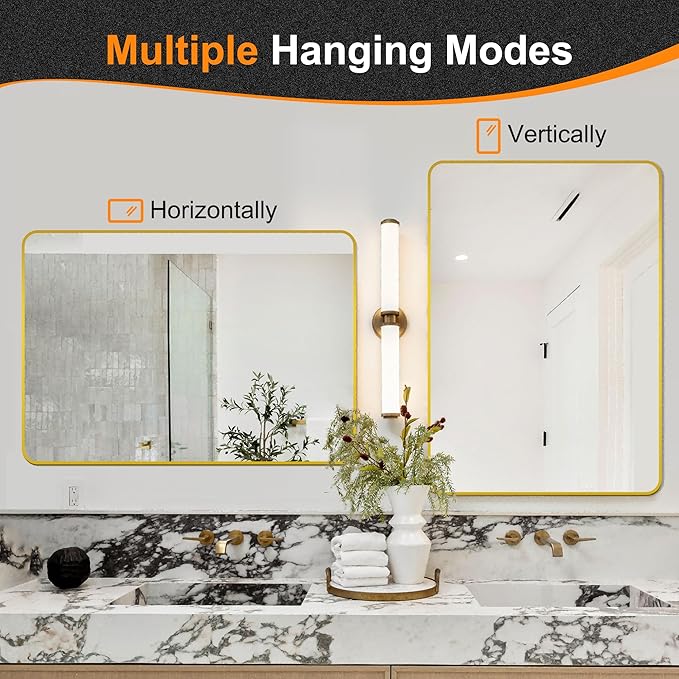 Delma Bathroom Mirror, Sleek Wall Mirror - Image 7
