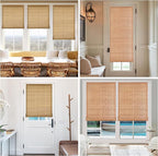 LazBlinds No Tools No Drill Bamboo Roller Shades, Custom Cordless Bamboo Blinds - Image 5