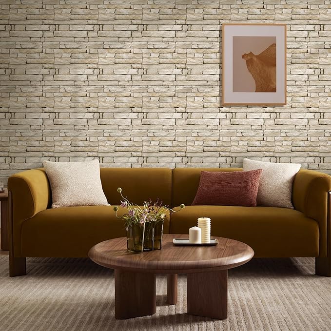 COMSTICKC 3D Peel and Stick Faux Stone Wall Sticker, Ultra-Light Thin PVC Rock - Image 7