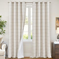 Lajode Brown Plaid Patterned Curtains Thermal Insulated by Lajode