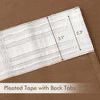 MIULEE Back Tab Blackout Curtains 90 Inch Long 2 Panels Set - Image 4