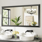 Briivue 60x28 Inch Black Bathroom Mirror by Briivuemodernmirrors