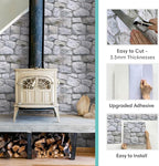 Commomy 3D Faux Stone Wall Panel Peel and Stick Wall Tiles - Image 6