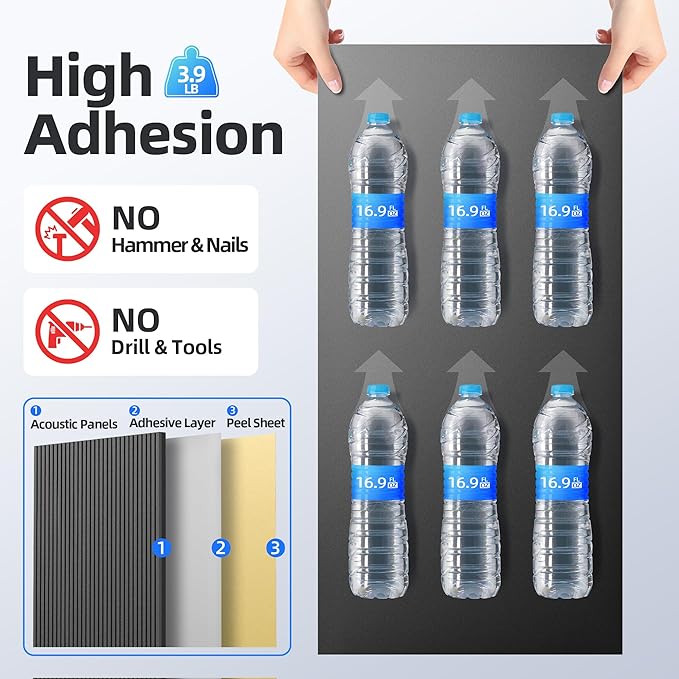 8 Pack Large Acoustic Panels Sound Absorbing - Image 4