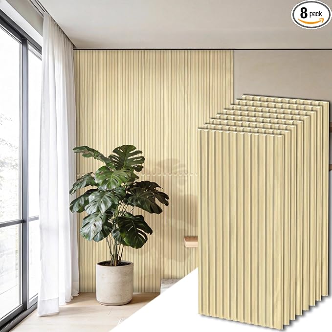 RITOLLO 8-Pack PVC Slat Wall Panels by Ritollo