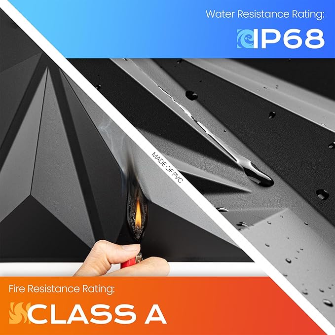 Sonicism Wall Panels Upgrade 12 Pack, 0.7”x11.8”x11.8”Pyramid 3D Wall Panels - Image 2