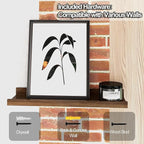 Floating Shelves for Wall Decor, Wall Mounted Wood Storage Shelf for Bedroom - Image 6