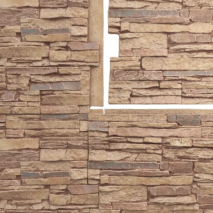 EverStone Canyon Ridge Faux Stone Panel, 45 3/4"W x 24 1/2"H x 1 1/4"D - Image 9