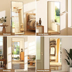 GLSLAND 64"x21" Full Length Mirror Full Body Mirror Freestanding Hanging or - Image 6