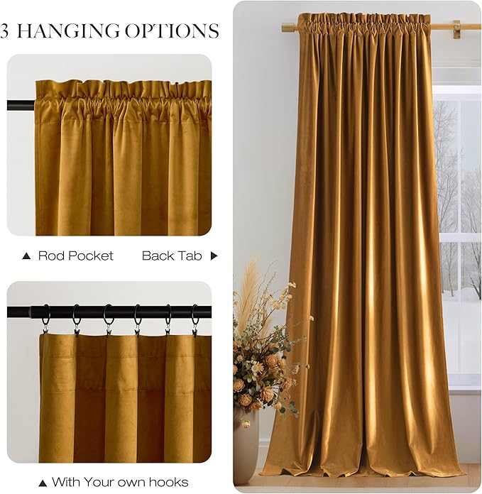 NICETOWN Warm Velvet Curtains 84 inch Long - Image 5