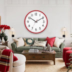 HZDHCLH Wall Clock Red, Silent Wall Clocks Battery Operated 8 Inch Modern Non - Image 8