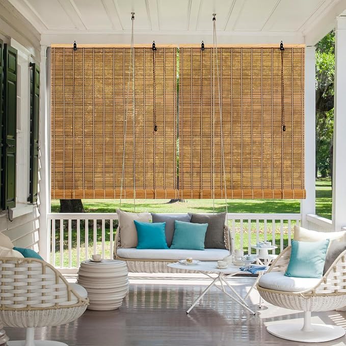 Bamboo Roman Shades Blinds for Windows - Image 2