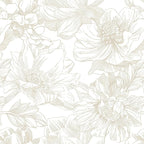 Ismoon Large Floral Peel and Stick Wallpaper Boho Beige/Coffee Contact Paper by Ismoon