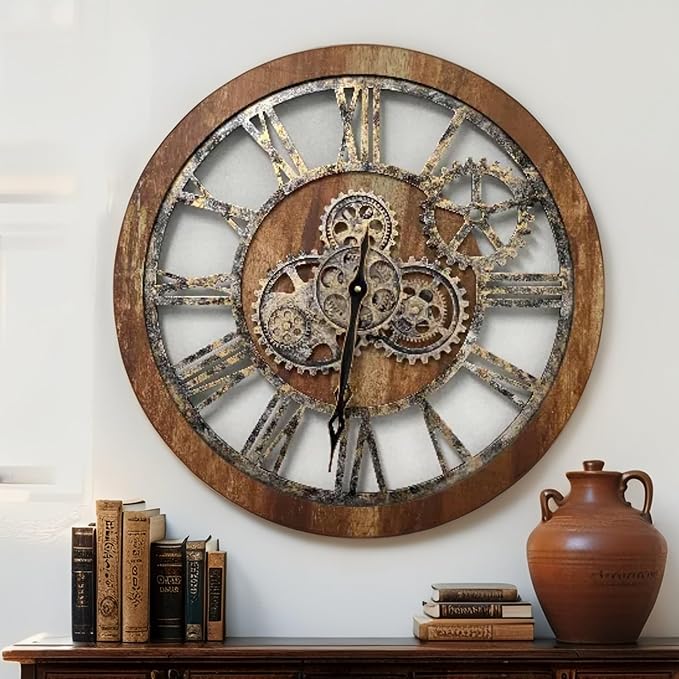 ImprovingLife The Gears Clock The Original Real Moving Gear Wall Clock Vintage - Image 2