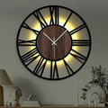 24'' Silent Wall Clock with Night Light, Glow in The Dark Decorative Wall Clock by Casaformia