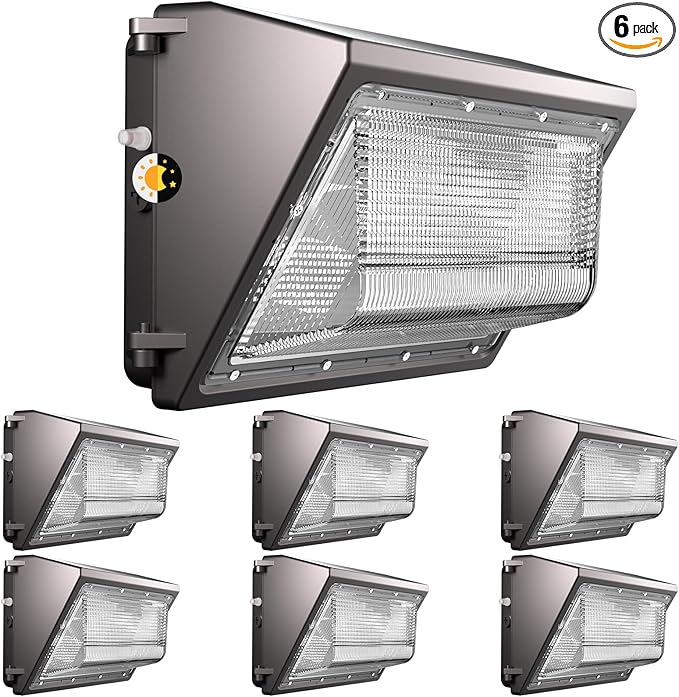 Lightdot 6Pack 200W LED Wall Pack Lights, 100-277v Dusk to Dawn by LightdotLighting