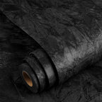 YENHOME 17.7"X393" Black Velvet Wallpaper Peel and Stick Soft Felt Fabric by Yenhome
