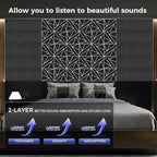 12 Pack 2-Layer Soundproof Wall Panels, 0.9lb/ft* High Density, Thicker 0.43 in - Image 4